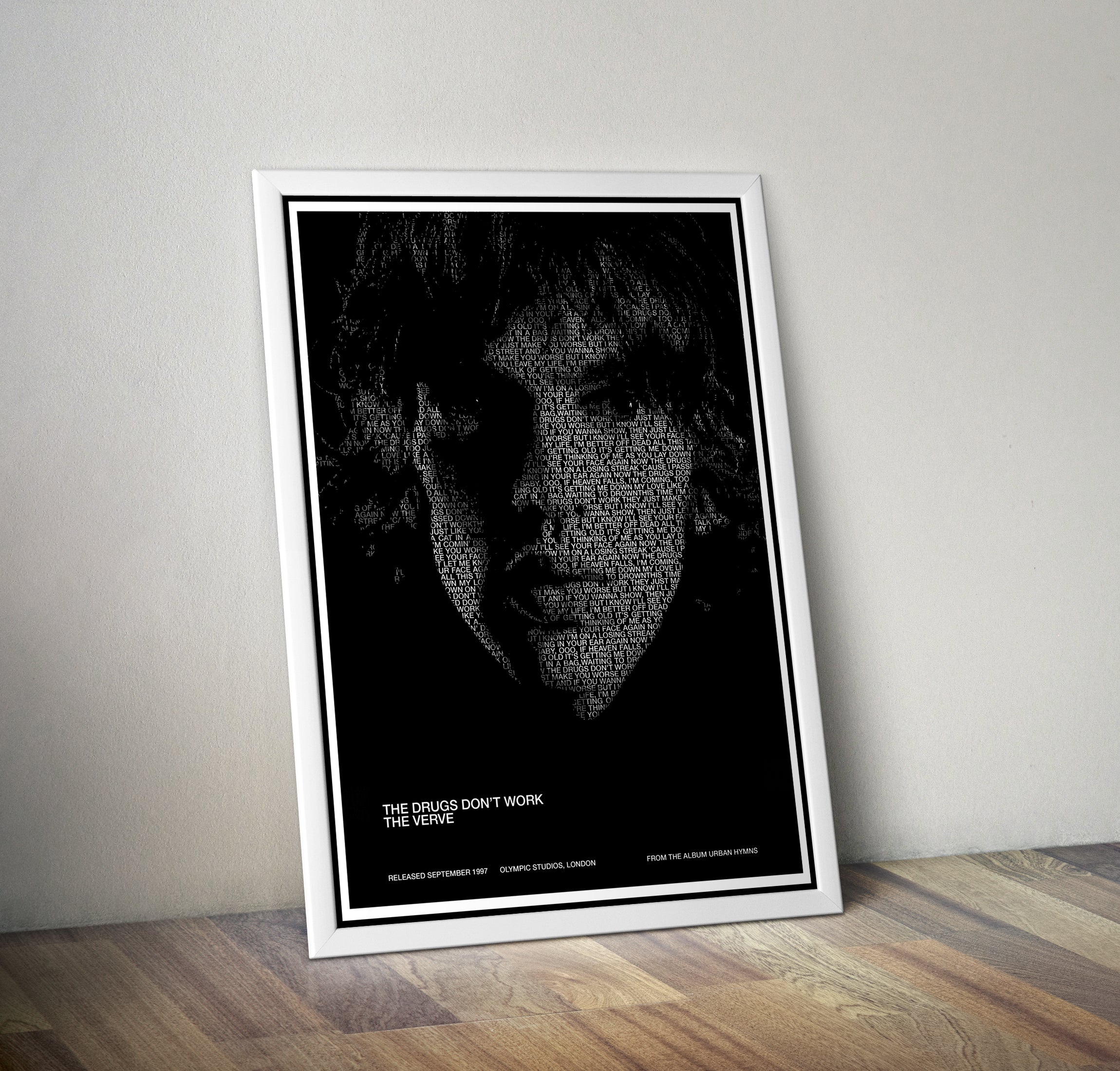 The Verve . The Drugs Don't Work  Lyric Poster Print