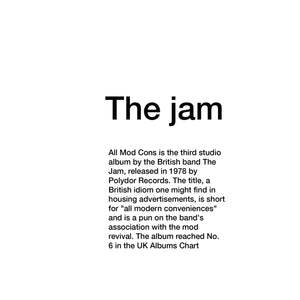 All Mod Cons The Jam Swiss Style Fine Art Print